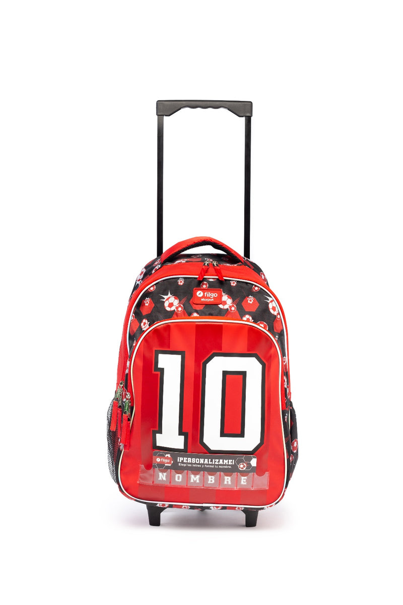 Mochila Filgo Starpak 18" Carrito / Fútbol Rojo