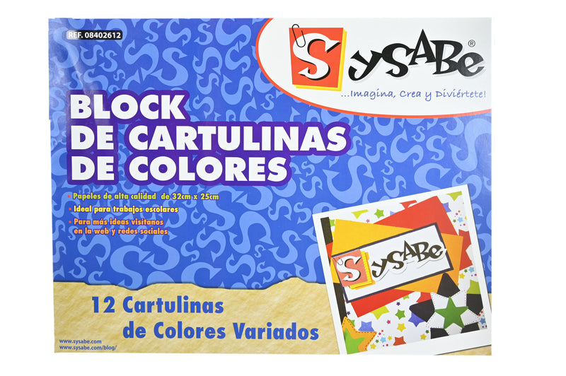 Block De Cartulinas Surtidas 12 Hojas 32*25Cm