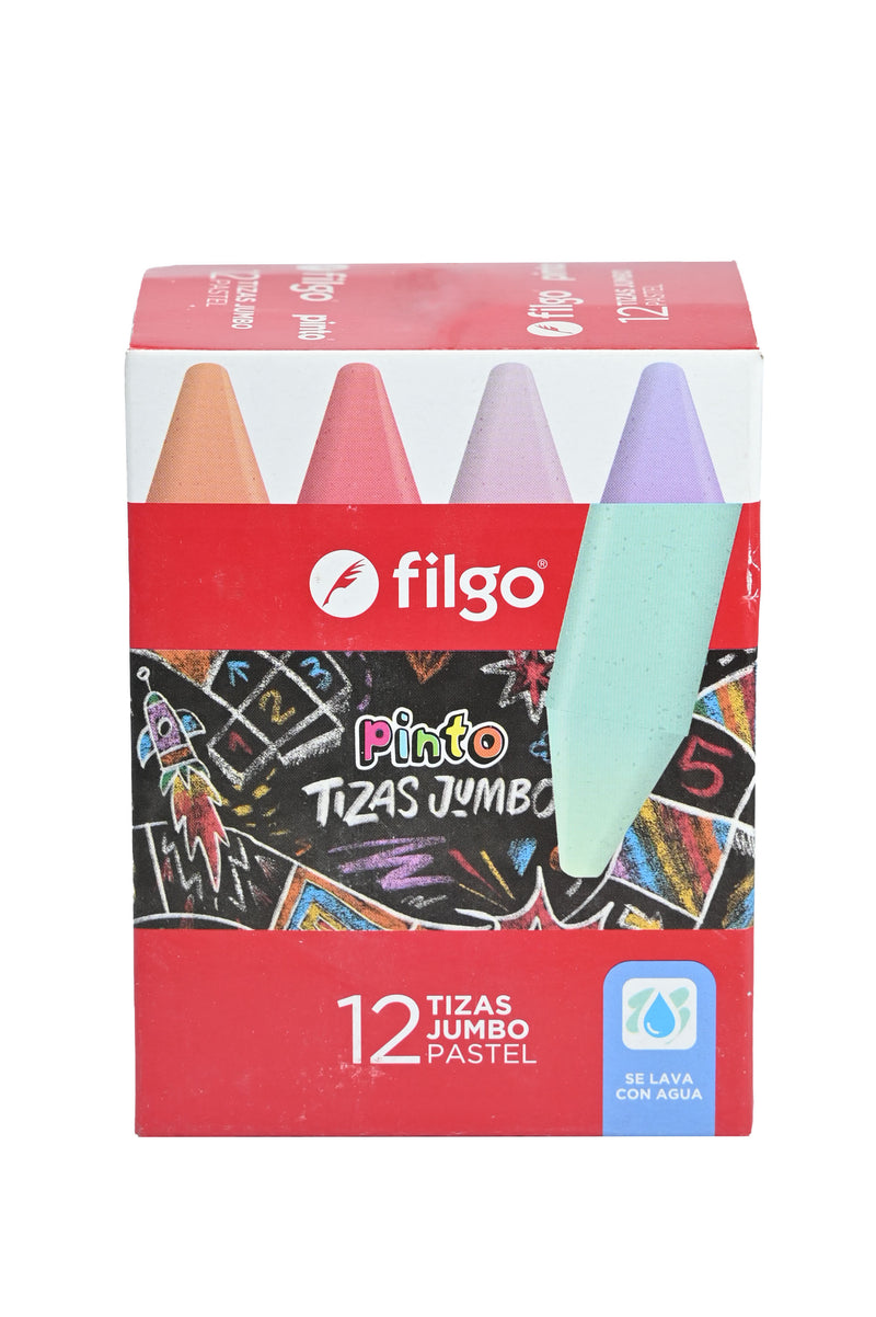 Tizas Jumbo Pinto / Estuche 12 Pastel