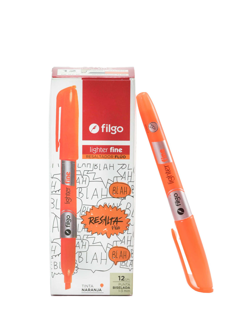 Resaltador Lighter Fine Naranja Flúo