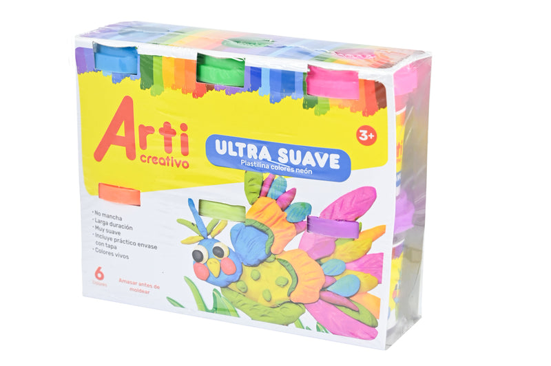 Ac Plastilina Ultra Suave X 6 Neon F8506