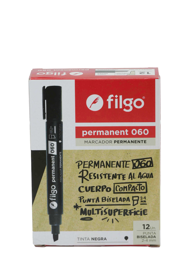 Marcador Permanente 060 Bisel Negro