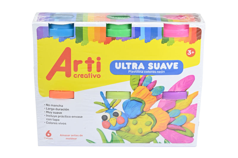 Ac Plastilina Ultra Suave X 6 Neon F8506