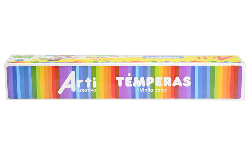 Ac Tempera Escolar X 7 Colores + Pincel