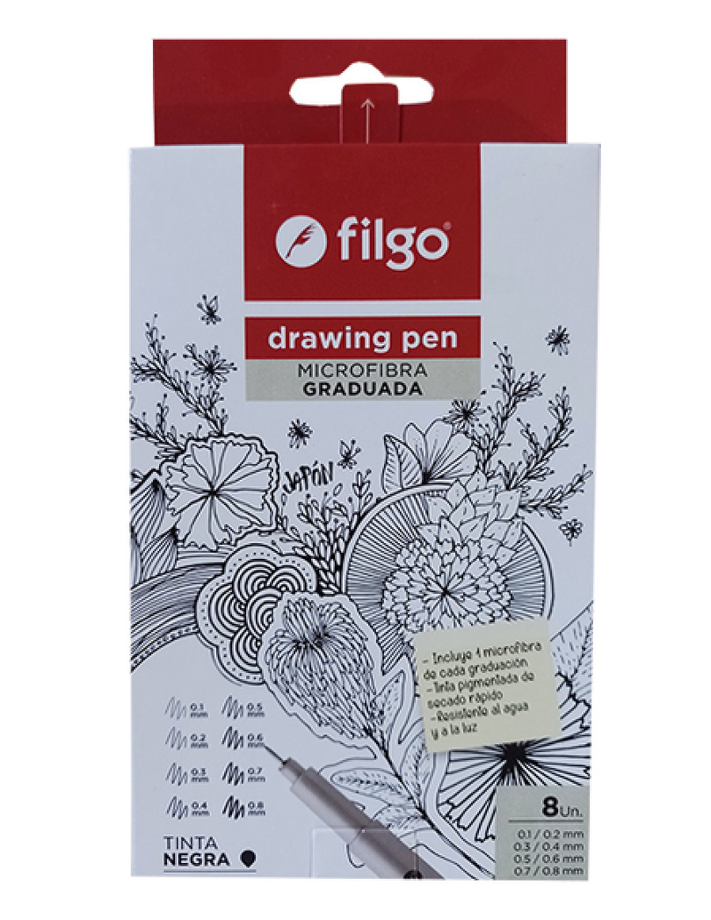 Microfibra Drawing Pen Estuche 8 Surtido