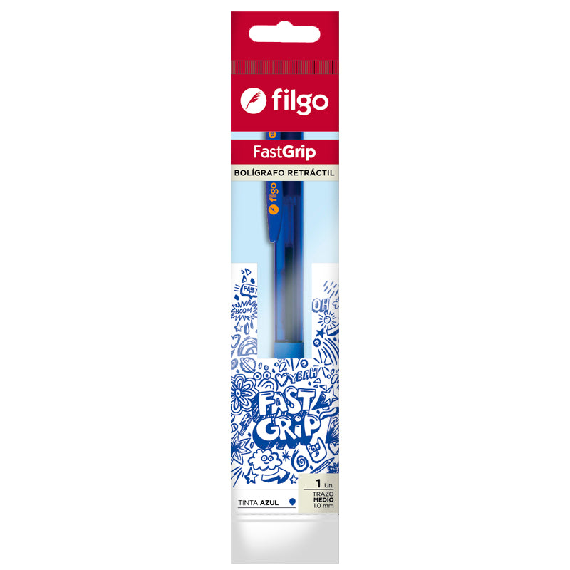 Bolígrafo Retráctil Fastgrip 1.0 / Flowpack 1 Azul