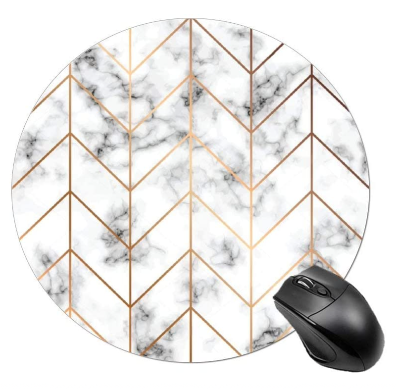 Bybart Mouse Pad, Black White Marble Stripe Mouse Pad 