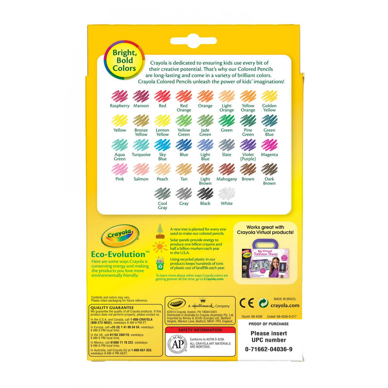 Lapiz Color Largo Pqt36 Marca Crayola