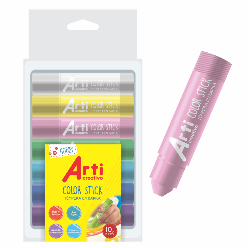 Tempera Stick Colores Fancy Set de 7 Arti