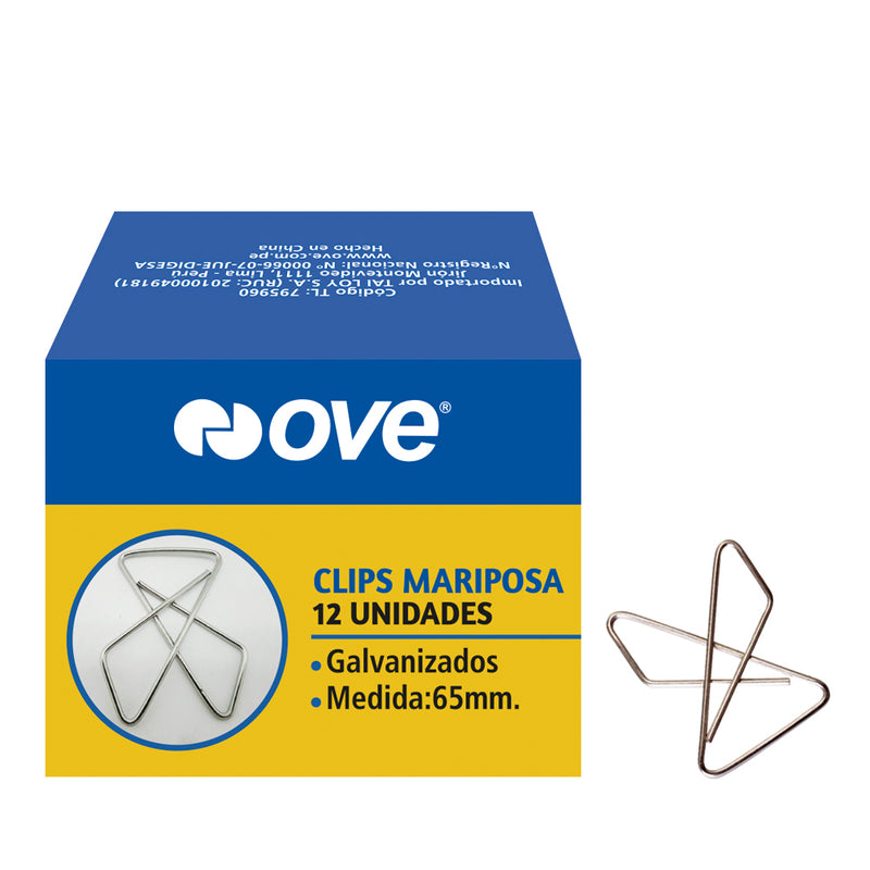 Clips Mariposa Grande Ove (Cax12)