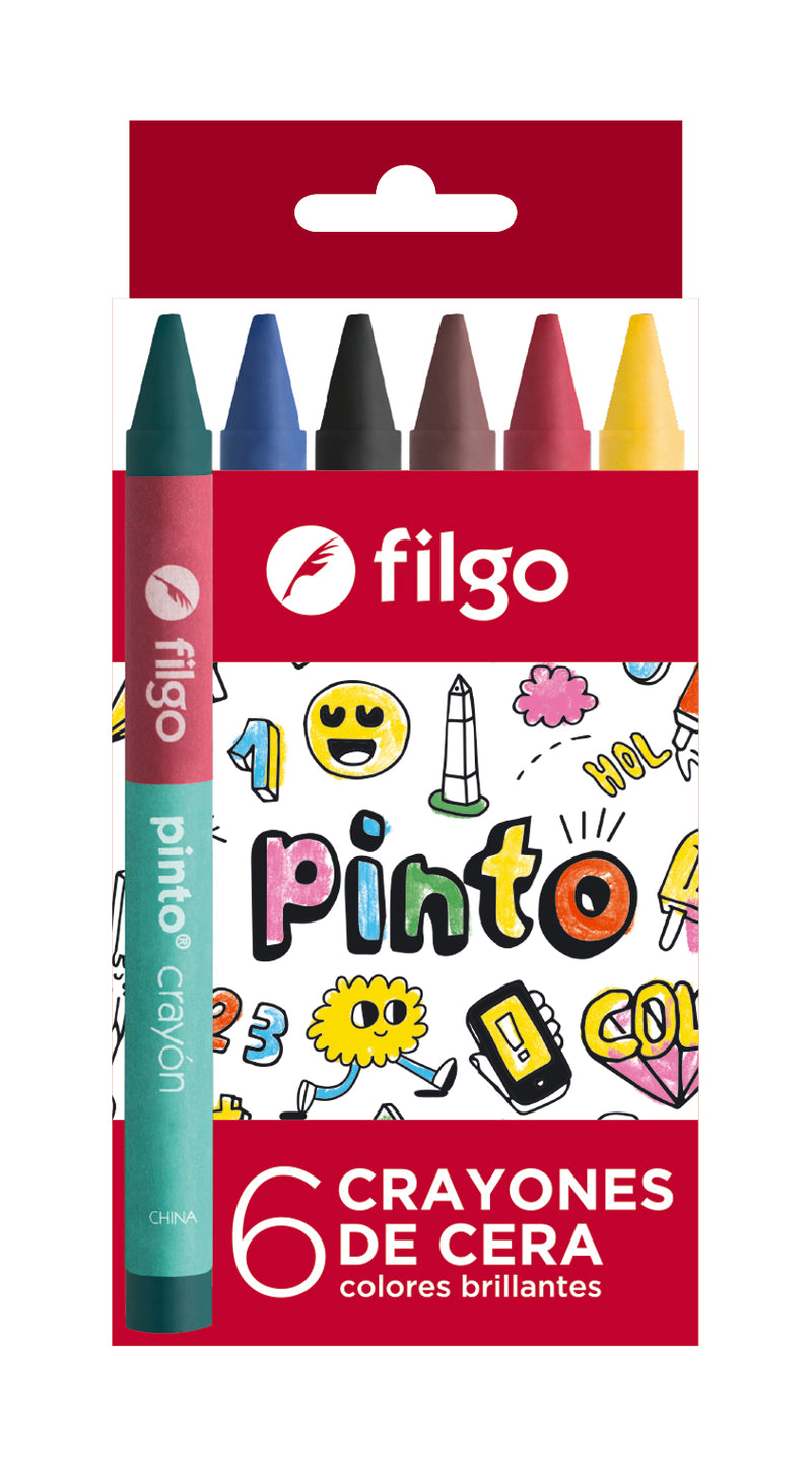 Crayones De Cera Pinto / Estuche 6 Surtido