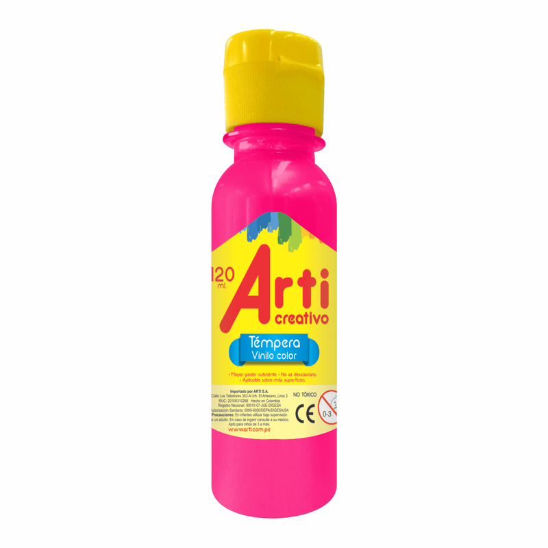 Tempera Rosa Neón X 120ml Arti