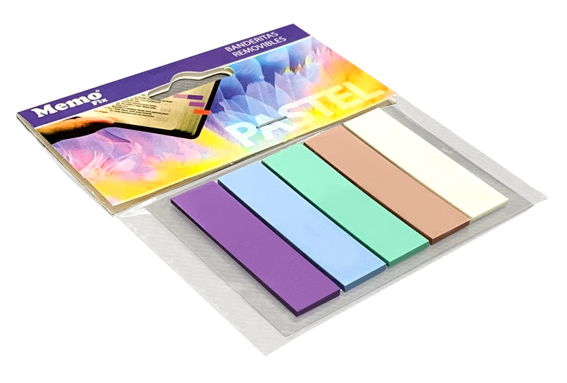 Banderitas Adhesivas Color Pastel Blister 125un