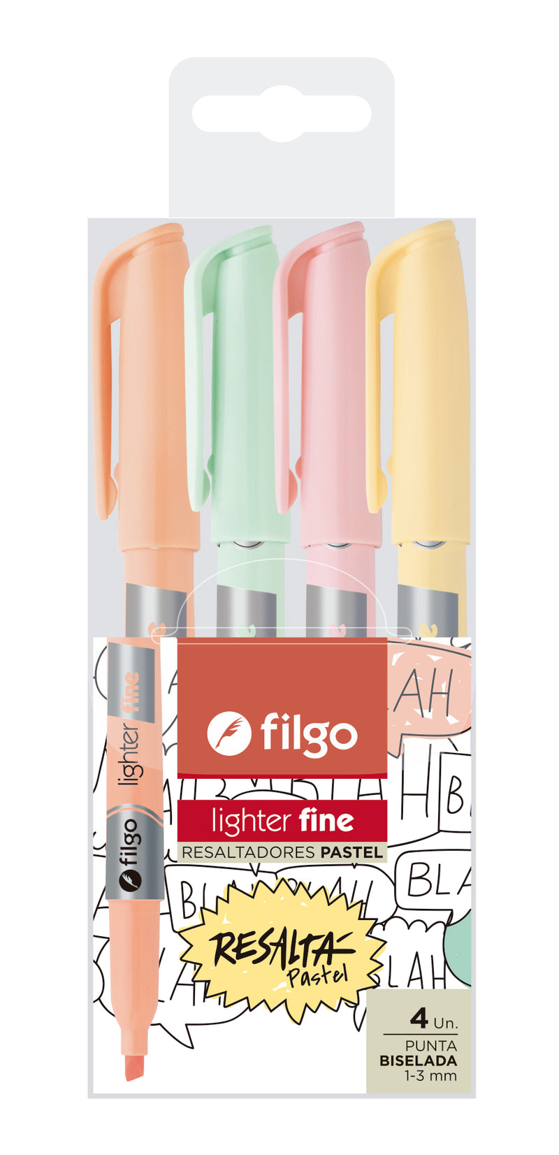 Set de Resaltadores Lighter Fine Pastel 4 un