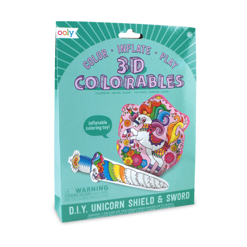 3D Colorable Unicorn Shield