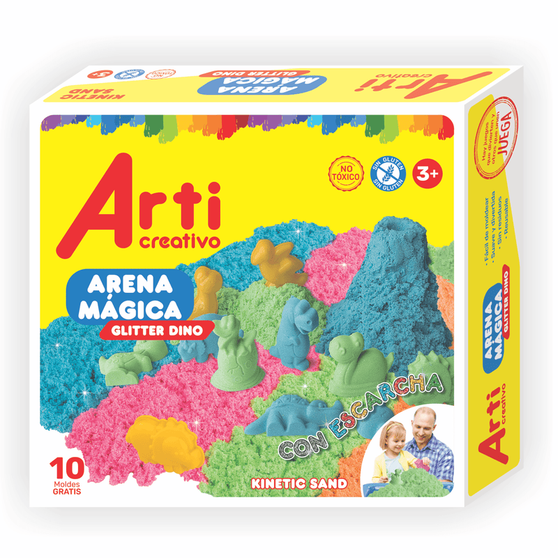 Arena Mágica Jurassic Dino Glitter Arti