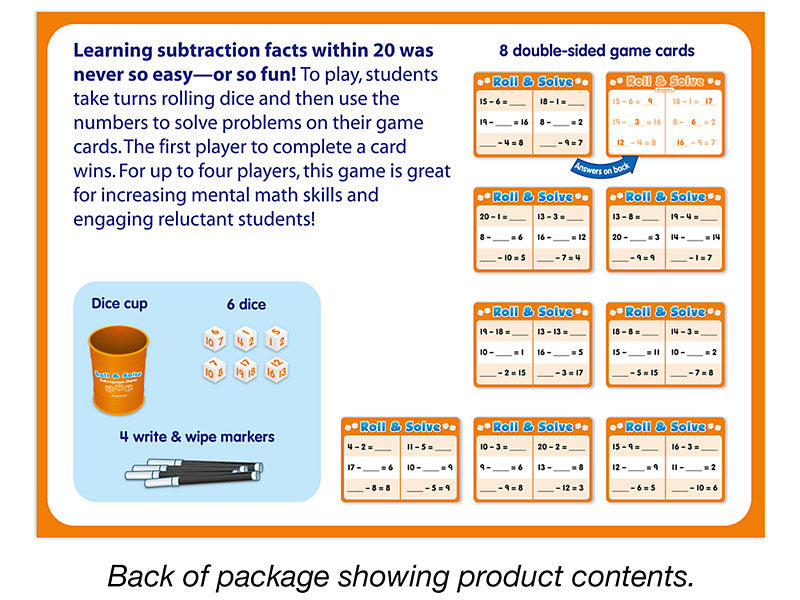 Juego Roll & Solve Substraction