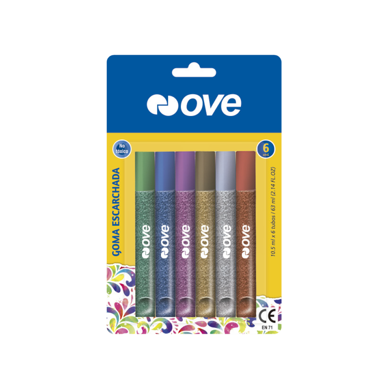 Goma Escarch Ove 10.5 Ml X 6 Col Metalic