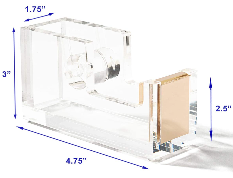 Dispensador de Tape Acrílico Dorado