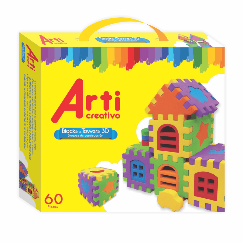 Juego Educativo Block & Towers 3D X 60Pzas Arti