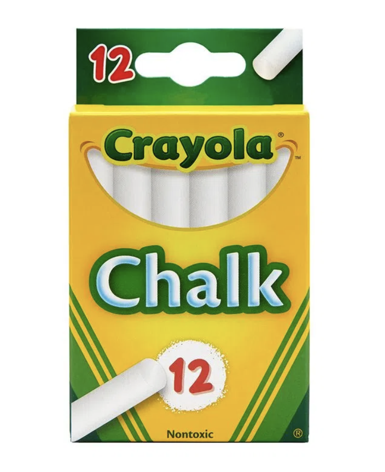 Tiza Blanca Crayola 12 Unidades